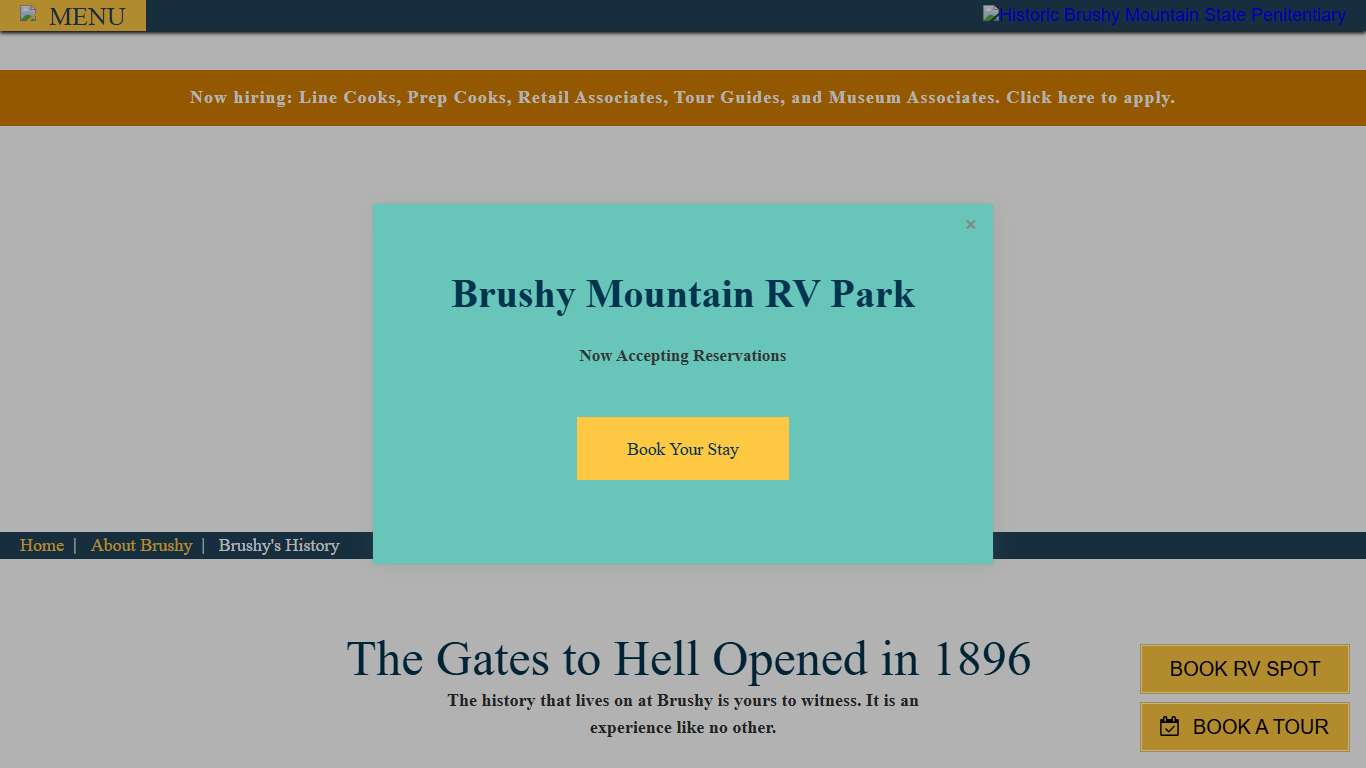 Brushy's History — Historic Brushy Mountain State Penitentiary